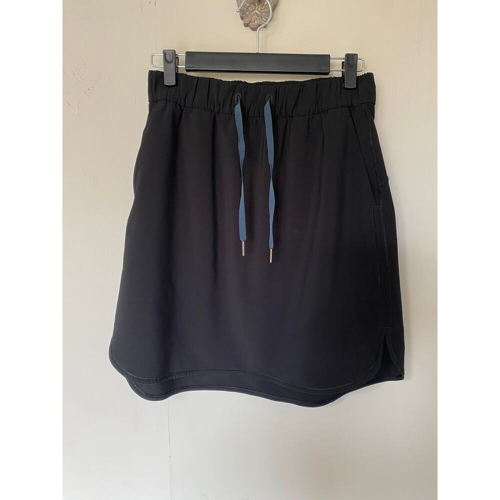 lululemon athletica Black Skort with Blue Drawstring